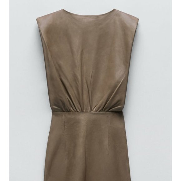 Zara Real Leather Mini Dress - Picture 3 of 8